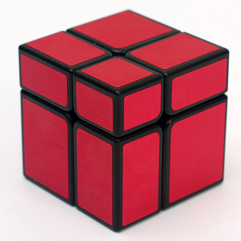HELLOCUBE二阶镜面大牛魔方(黑底+拉丝红贴纸)